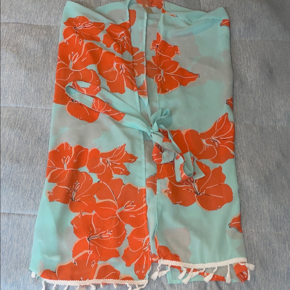 Floral Sarong with Tassels